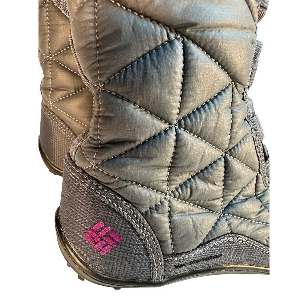Columbia Womens Insulated Powder Summit 200 Grams Gray Waterproof Winter Boots 6